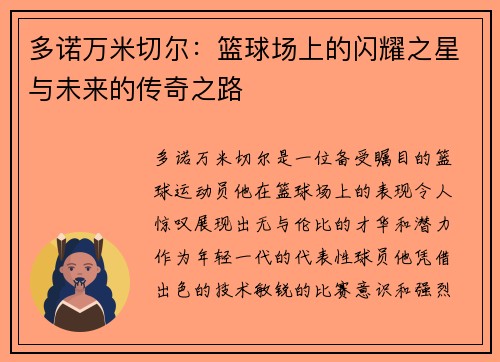 多诺万米切尔：篮球场上的闪耀之星与未来的传奇之路